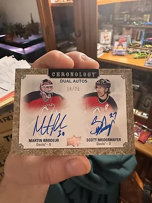 2018-19 Upper Deck Chronology Martin Brodeur Scott Niedermayer Dual Auto /25 Ssp • $196.72