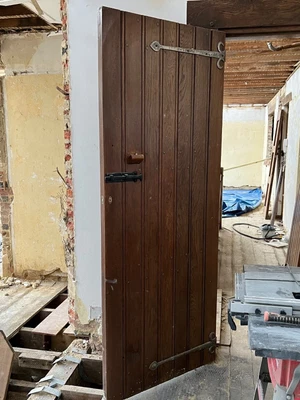 £300 • Buy Solid Oak Internal Door Old Period Antique Glass Reclaimed Wood Tudor Gothic