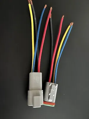 14 AWG Assembled Deutsch 4 Pin Waterproof Connector 6  Wire  • $9.99