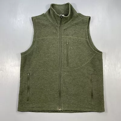 Ibex Vest Mens Medium Green Zque Merino Wool Blend Sleevless Jacket Made In USA • $69.89