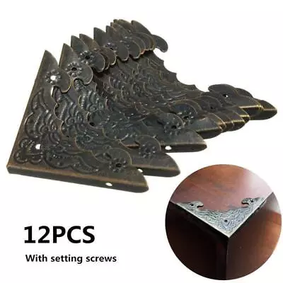 Metal Corners Antique Brass Decoration Home Guards Corner Protector Desk Table • $7.99