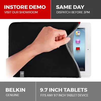 Belkin 9.7  Tablet Neoprene Pouch Cover Sleeve Case Sock Pocket For IPad 1 2 3 4 • £7.99