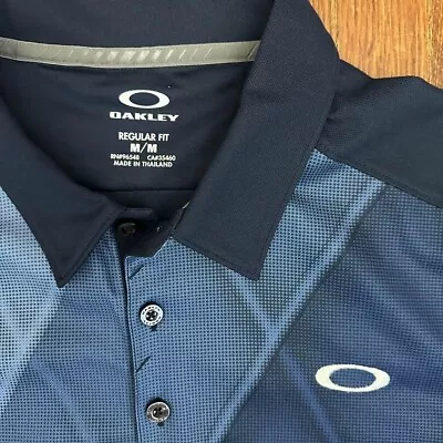 Oakley Hydrolix Mens Golf Polo Shirt (Medium) Blue Regular Fit • $25