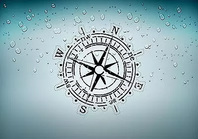 Sticker Car Motorcycle Helmet Vinyl Compass Nautical Boat Sailing Anchor R2 • $3.05