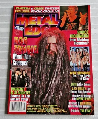 Vintage Magazine Metal Edge 1999 Rob Zombie Warrant Slaughter Gene Simmons   136 • $6