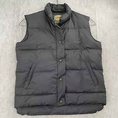 Cabelas Vest Adult Small Gray Button Premier Northern Goose Down Puffer Mens S • $35.96