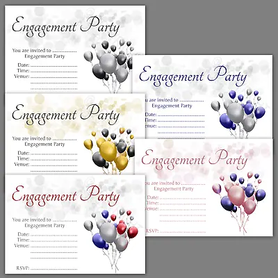 1-100 PACK OF ENGAGEMENT PARTY INVITATIONS Cards Invites With Envelopes • £6.50