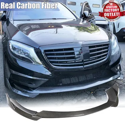 Carbon Fiber Front Bumper Lip For Benz W222 S400 S550 S600 Sport Sedan 2014-2017 • $759.05