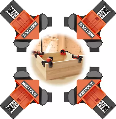 Corner Clamp For Woodworking 90 Degree Right Angle Clamp Wood Clamps 4Pcs Adj • $24.09