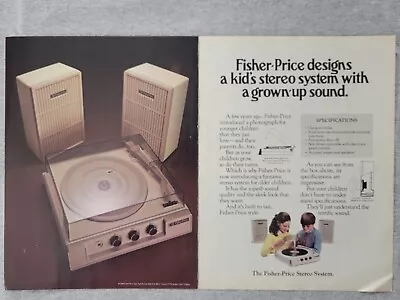 1983 Magazine Advertisement Page Fisher Price Kids Stereo System Print Ad • $7.99