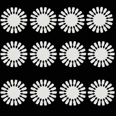  12 X Nail Art Tips Colour Pop Stick Display Fan Practice Starter Ring Wheel DIY • £3.99