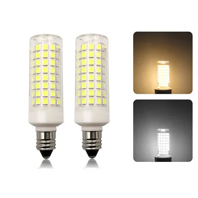 $10.99 • Buy 2pcs E11 LED Light Bulb 7W 110V 120V Dimmable 102Led Ceramics Ceiling Fan Lamp H