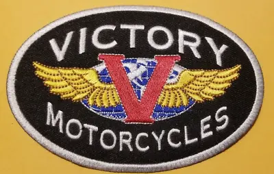 V Victory Motorcycles Worldwide Ship Embroidered Patch * • $7.99