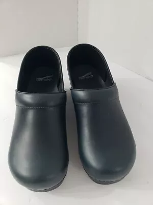 Dansko Shoes W9.5/ EUR 40 Professional Clogs Heels Comfort Blue Leather Slip On • $25.97