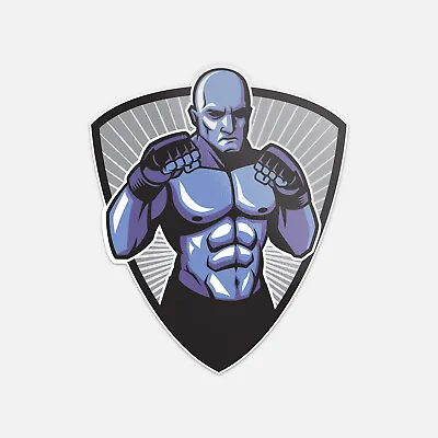 Mma Fighter Pose Mascot Badge Sport Vinyl Sticker Decal • $2.75