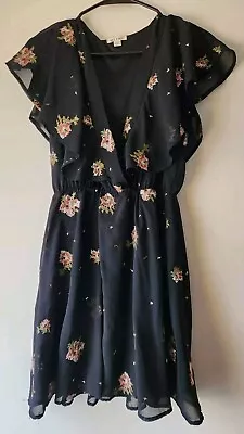 Womens Miami Black Floral Dress. Size Small • $0.99