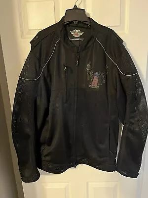 Harley Davidson Exodus Americana Winged #1 Reflective Jacket Men's2XL 97209-17VM • $72
