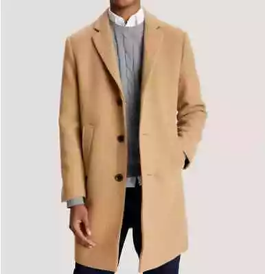 NWT Tommy Hilfiger Men's Heavy Wool Blend Regular Fit Casual Long Overcoat $299 • $89.98