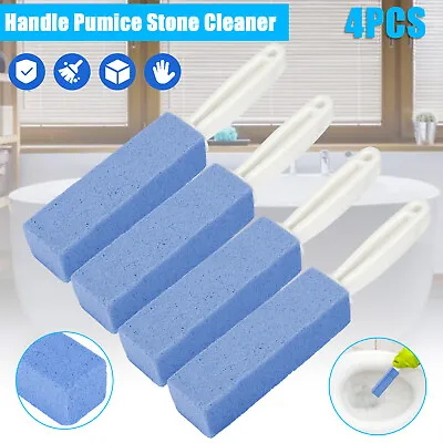 4X Heavy Duty Handle Pumice Stone Cleaner For Toilet Bathroom Hard Stain Remover • $13.98