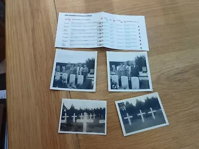 Ww2 Original Photos Graves Raf Crew 12 Sqn Lancaster Pa986 Holland 13/6/44 • £9.99