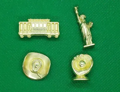 Monopoly Here And Now 2015 Edition Game Replacement Gold Tokens Movers 4 Pieces • $3.49