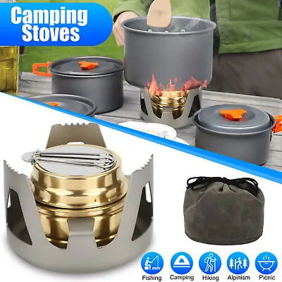 Outdoor Mini Portable Alcohol Stove Burner For Backpacking Hiking Camping Tool • $13.98