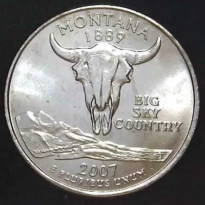 2007-P 25C State Quarter Montana BU CLAD (I Choose) Uc • $2.99