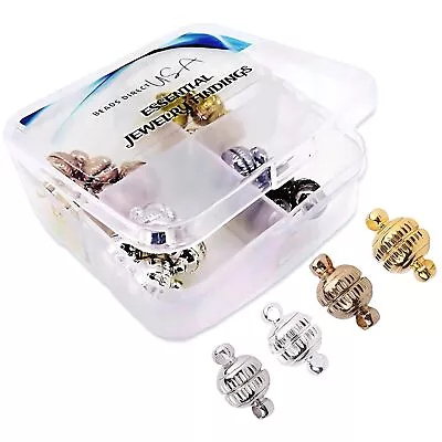 Set Of 4 Colors Magnetic Clasps - 20 Sets Round 10MM In Storage Box • $7.99