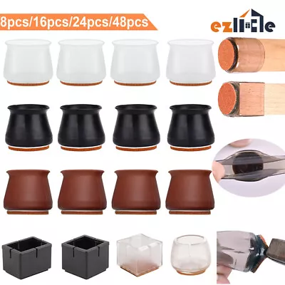 $6.25 • Buy Fits All Shape Chair Leg Protector Covers Silicone Hardwood Floor