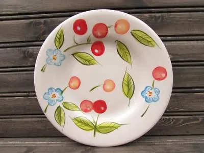 Cherry Blossom By Tabletops Unlimited Salad Plate Cherries Blue Flowers B175 • $6.99