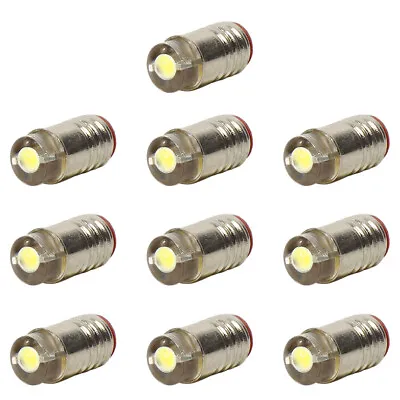 10pcs Bright White Screw Bulbs E5 E5.5 Leds 12V 14V HO TT N Scale E501W • £7.19