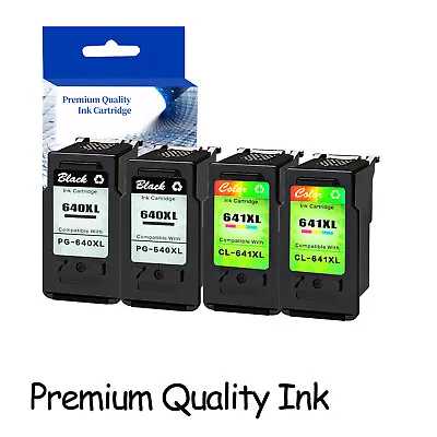 4X Cartridge Black 640XL Colour 641XL For Canon PIXMA MX726 MX926 TS5160 IX6860 • $121.99