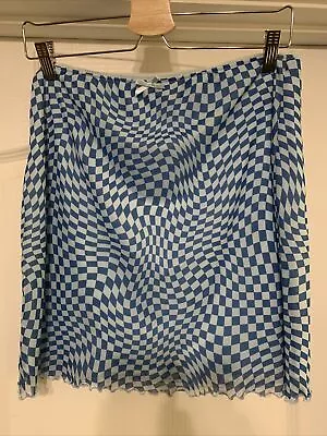 Wild Fable Women's Slip Stretch Mini Skirt-Size Large BLUE • $2