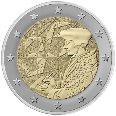 Lithuania - 2 Euro Commemorative 2022 Erasmus Program  UNC - FREE SHIPPING • $5.95