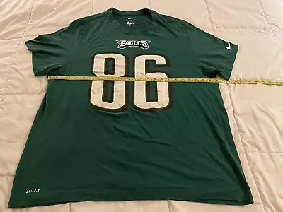 NiKE DRI-FIT  ZACH ERTZ PHILADELPHIA EAGLES NFL JERSEY Mens Size 2XL  XXL • $25