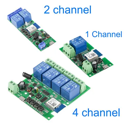 USB 4 Channel 5V / DC7-32V WIFI Remote Control Relay Switch Module 433MHZ 3 Mode • $10.25