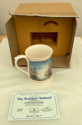 £15 • Buy Wedgwood Queens Ware / Danbury Mint  The Trafalgar Tankard 