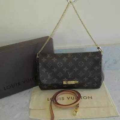 2013 BOX Louis Vuitton FRANCE Monogram Favorite MM Clutch Pochette Bag & Strap • $1299.99