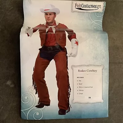 Adult Rodeo Cowboy Costume Mens 3X Role Play Complete • $48