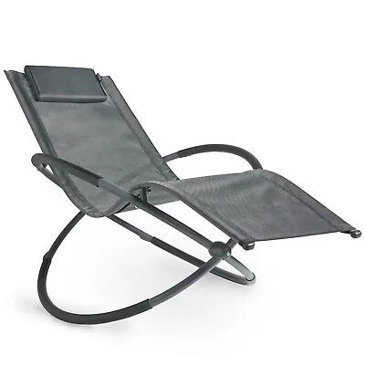 £64.99 • Buy VonHaus Rocking Sun Lounger Outdoor Garden Patio Folding Moon Orb Rocker Chair