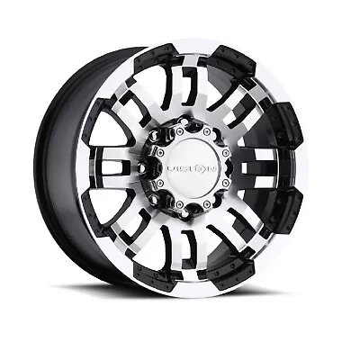 Vision Wheel 375-7881GBMF18 Single Black W/ Machined Lip 375 Warrior 17x8.5 Rim • $170.73