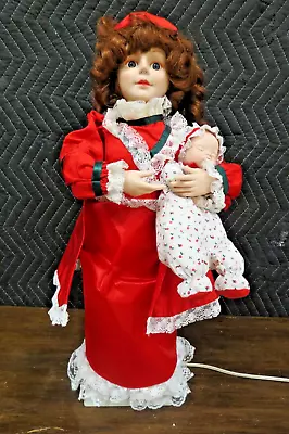 Vintage Christmas Motionette 24  Victorian Girl With Baby • $39.99