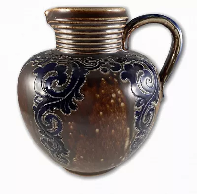 Salzglasiert Echt Signed Reinhold Merkelbach Pottery Handled Pitcher Jug Germany • $125