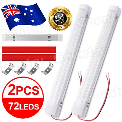 $15.95 • Buy 2x 72 LED Strip Lights Bar Car 12V Waterproof Caravan Boat Fishing Camping Light