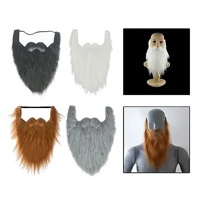 Funny Mustache Costume Dress Up Cosplay Mustache Long False Beard Facial Hair • £6.02