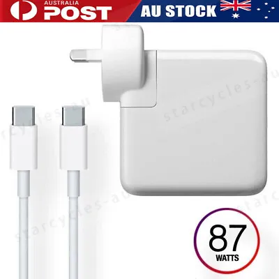 87W USB-C Power Adapter Charger 2M Type-C Cord For Laptop Apple Macbook Air Pro • $29.89