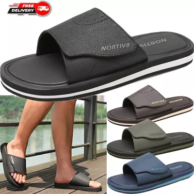 NORTIV 8 Men's Shower Slides Sandals Flip Flops Summer Outdoor Vacation Slippers • $14.99