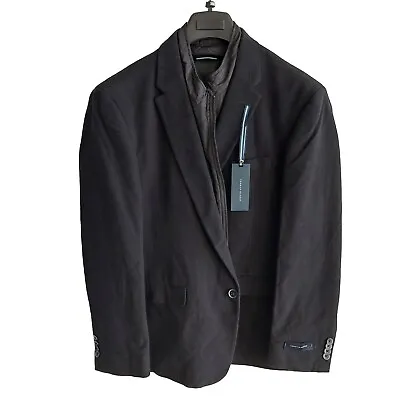 Tommy Hilfiger Men's Slim-Fit Sport Coat With Removable Bib Insert 42S Black • $34.99