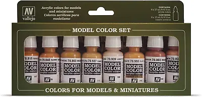 Vallejo Face/Skin Colors Paint Set 8-Colors 17Ml • $26.52