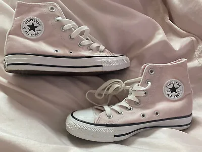 Baby Pink Velvet Converse Size 4 • £49